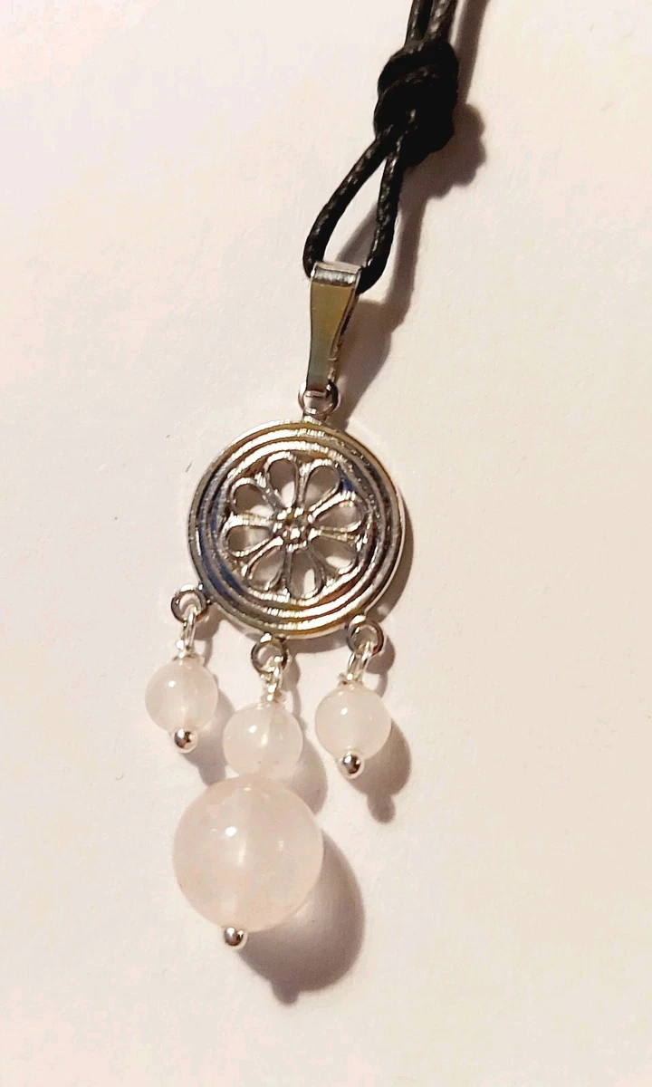 Pendente In Argento Sterling 925 Fatto A Mano In Opale Dendrite Rosa Per Regalo