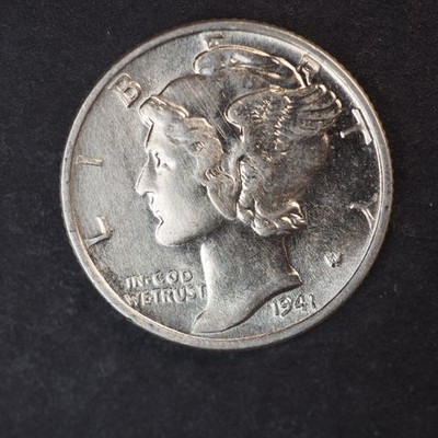 1941 **p**SILVER  MERCURY DIME **NICE** - FREE SHIPPING! C3862
