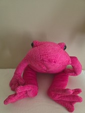 Toys R Us Animal Alley Large Hot Pink Frog Plush 19" 2000 Commonwealth