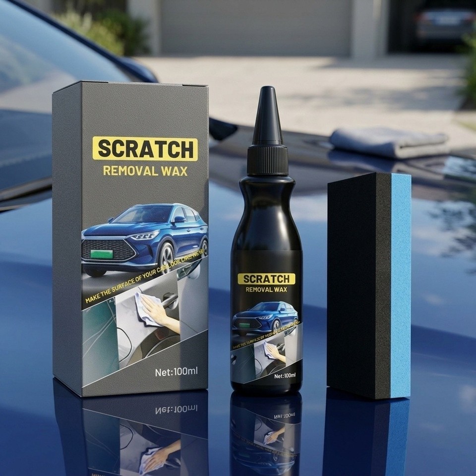 Scratch Pecture Car Scratch Repair Cream Black Paste with Sponge for DIY Auto Detailing ...