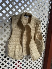 Joy Lab Puffer Vest XL Tan Beige Full Zip With Pockets