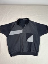 Vintage 80s Playboy Special Edition Colorblock Polo Shirt XXL Fits XL Boxy Black