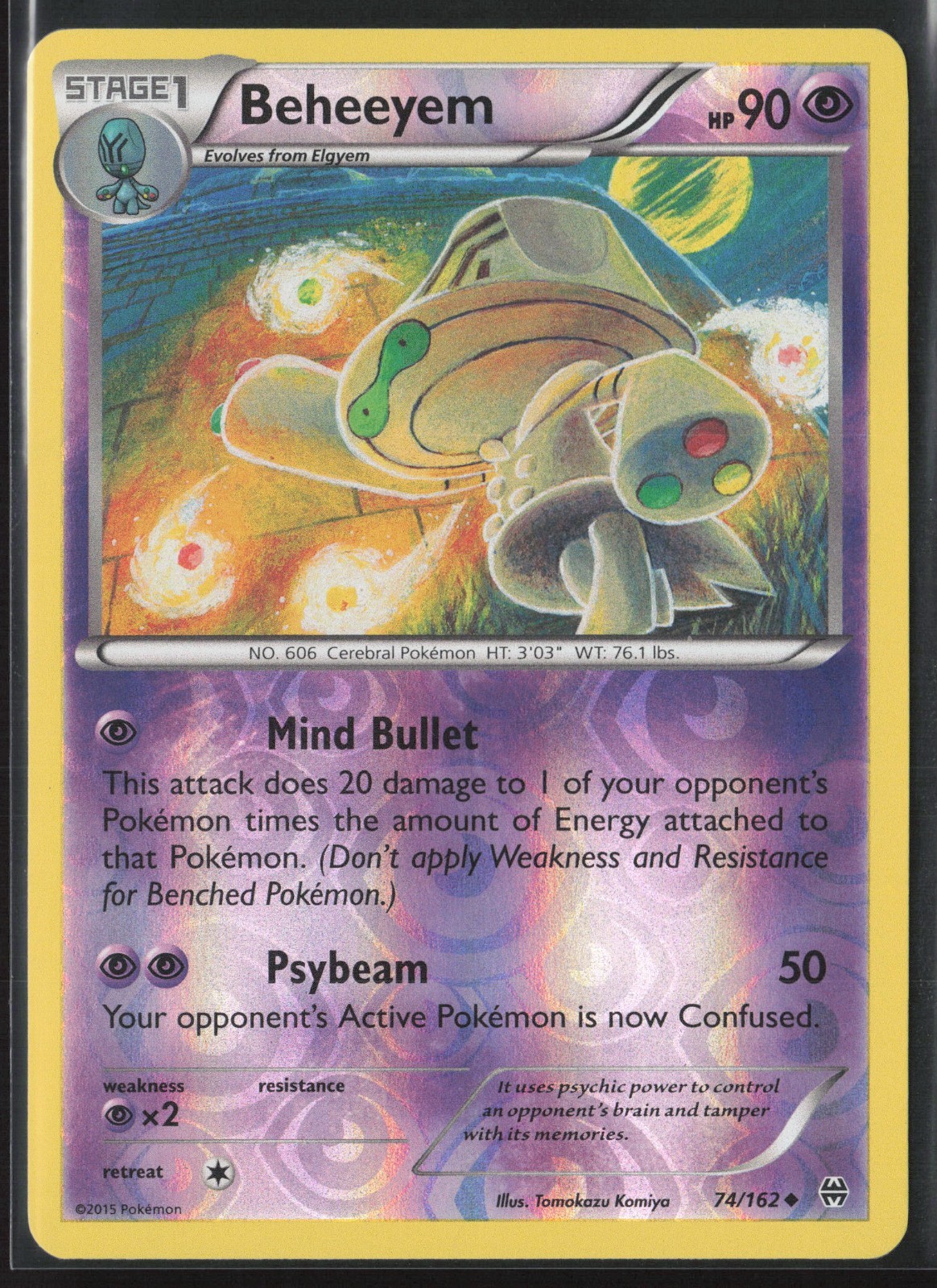 Beheeyem 74/162 Breakthrough Reverse Holo LP