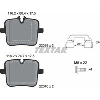 Textar 2203901 Bremsbelagsatz FüR Bmw Rolls Royce Alpina 7 5 8 X5 X6 X7 B7 XB7
