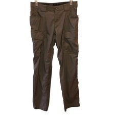 Duluth Trading Men Size 34 x 34 Brown Relaxed Fit Flex Dry On The Fly Cargo Pant