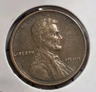 1909 V.D.B Lincoln Head Small Cent 1c US Mint Wheat Penny Coin