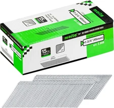2,000 Pcs 15 Gauge Angled Finish Nails 1-3/4-Inch 34 Degree DA Series Galvanized