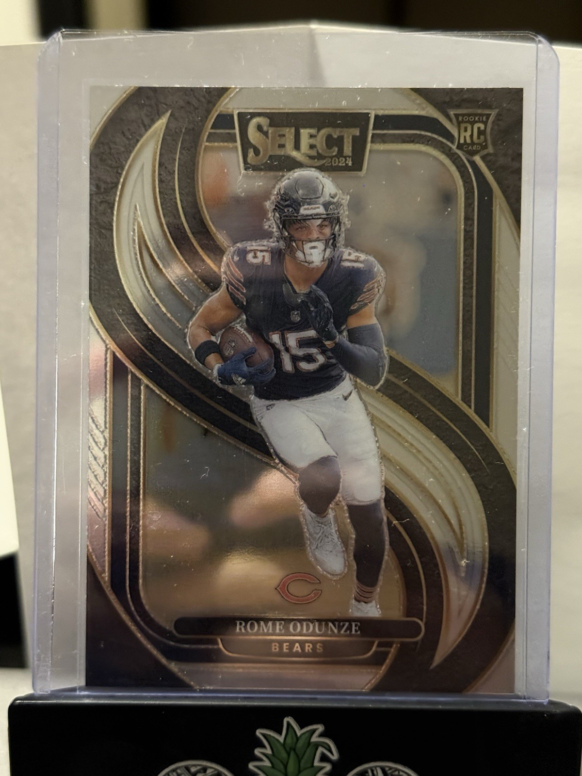 Rome Odunze 2024 Panini Select #136 Premier Level Silver RC Chicago Bears