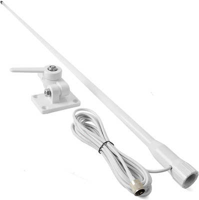 UAYESOK VHF Marine Base Antenna 48 Inch Fiberglass Waterproof Boat Antenna W/7M