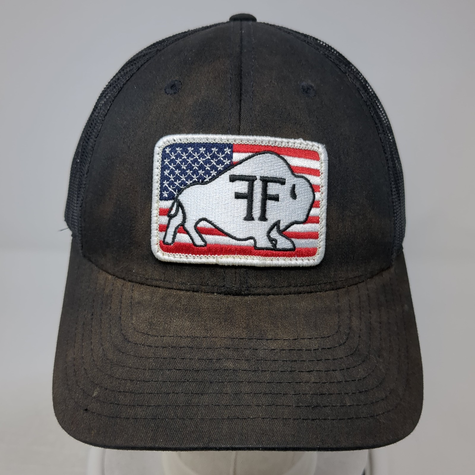 Bison Flag Patch Snapback Mesh Back Trucker Hat B… - image 2