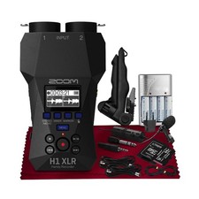 Zoom H1 XLR Handy Recorder, 32-Bit Float, 2 XLR/TRS Locking Combo Inputs, Dua...