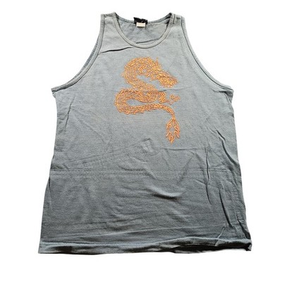 Extreme Limit Tank Top Mens Medium Gray Dragon Graphic Sleeveless Shirt Casual
