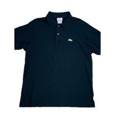 Lacoste Men's Classic Cotton Pique Polo Shirt Black Size 5 Medium Crocodile