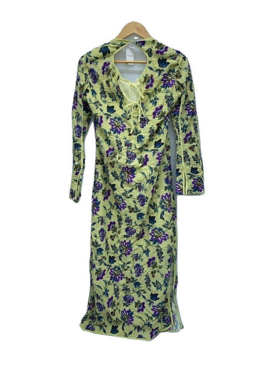 B STONE Other 24SS SIENNA SHRINK DRESS Long Sleeve S Yellow Floral 