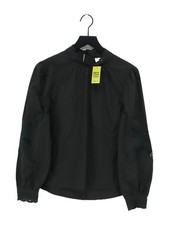 Wrap Women's Top UK 6 Black Cotton with Polyester Basic