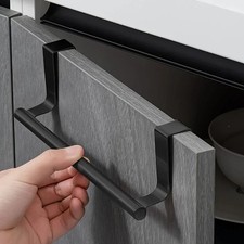 Over Cabinet Towel Rack 1PC No Drill Hanging Bar Kitchen Bathroom Door