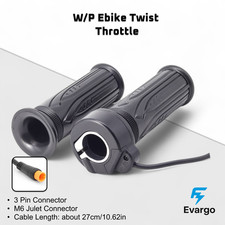 Ebike Twist Throttle Full Grip Waterproof Right Hand Electric Bike 3 Pin Julet