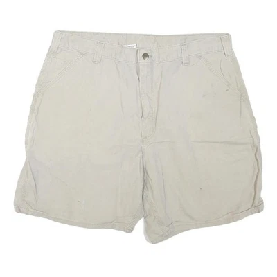 CARHARTT Hommes Short Beige Décontracté XL W40 Coton Mélange Travail Coupe - Photo 1/4