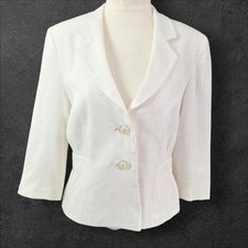 Kaliko Jacket Women's Size 10 White Wedding Special Occasion Event Luxury