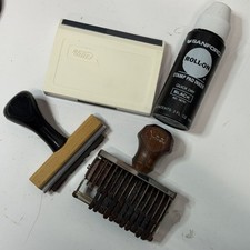 VTG Justrite 14 Band Rotary Stamp Lot BN Series Sanford Ink Pad Bonus Wood Stamp