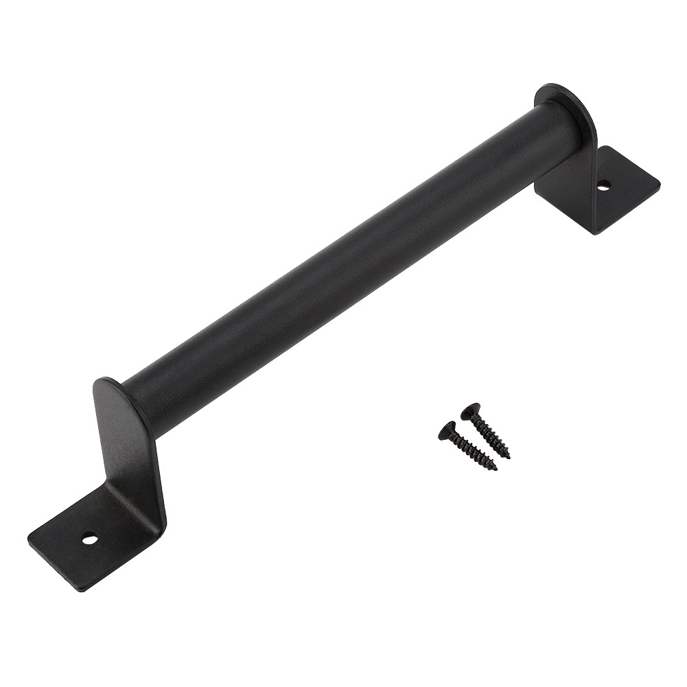 Black Heavy Duty Carbon Steel Pull Handle For Sliding Barn Door Closet Wooden