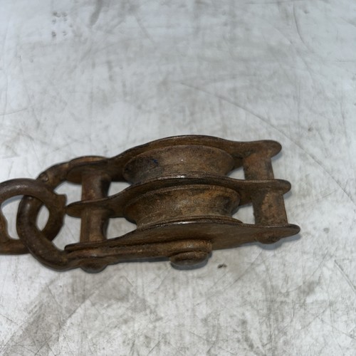 VINTAGE METALL Doppel Primitiv Riemenscheibe 8" L 2,5" Riemenscheiben UNIKAT!! J62 - Bild 5 von 10