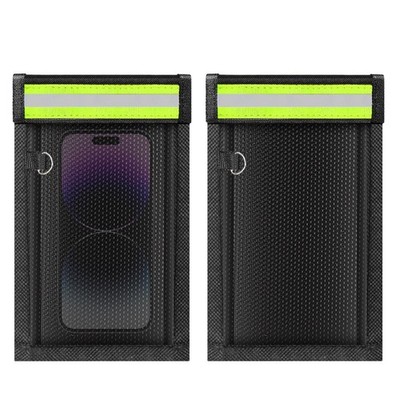 2 Pack Faraday Bags for Phones & Car Keys, Cell Phone Signal 2 Pack, Black