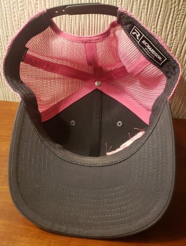 Richardson 112 Mesh Snapback Trucker Hat - Boat Country Pink Gray Embroidered - Picture 6 of 8
