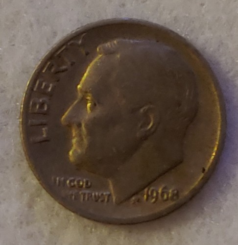 Dimes 1965 Thru 1969 ( Rare 1968 ) No Mint Mark 10C Dimes Uncertified Circulated - Picture 5 of 12