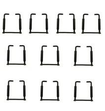 10 4/4 Violin Black Chinrest Screw Clamp Black Color Nickel Silver 38mm