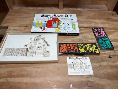 Vintage 1962 MICKEY MOUSE CLUB Cartoon Kit Colorforms Walt Disney  Near Complete