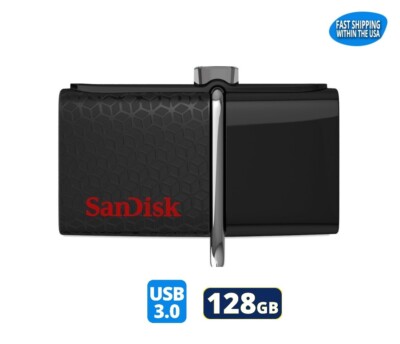Sandisk Ultra Dual OTG 128GB Flash Drive Pen Drive USB A & Micro-USB