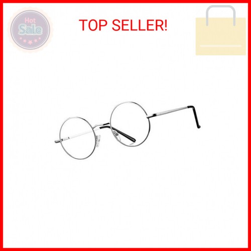 Pro Acme Non Prescription Clear Lens Glasses Retro Small Round Metal