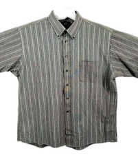Stafford Shirt Size Large Button Down Long Sleeve Wrinkle Free Gray Plaid A32
