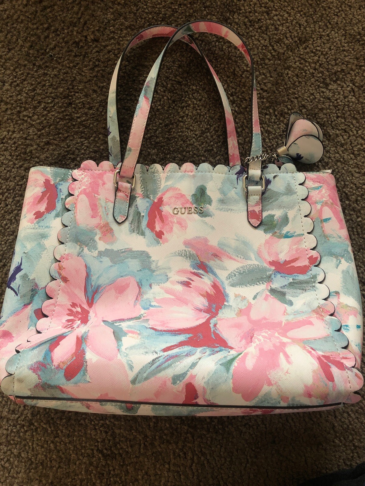 guess flower purse