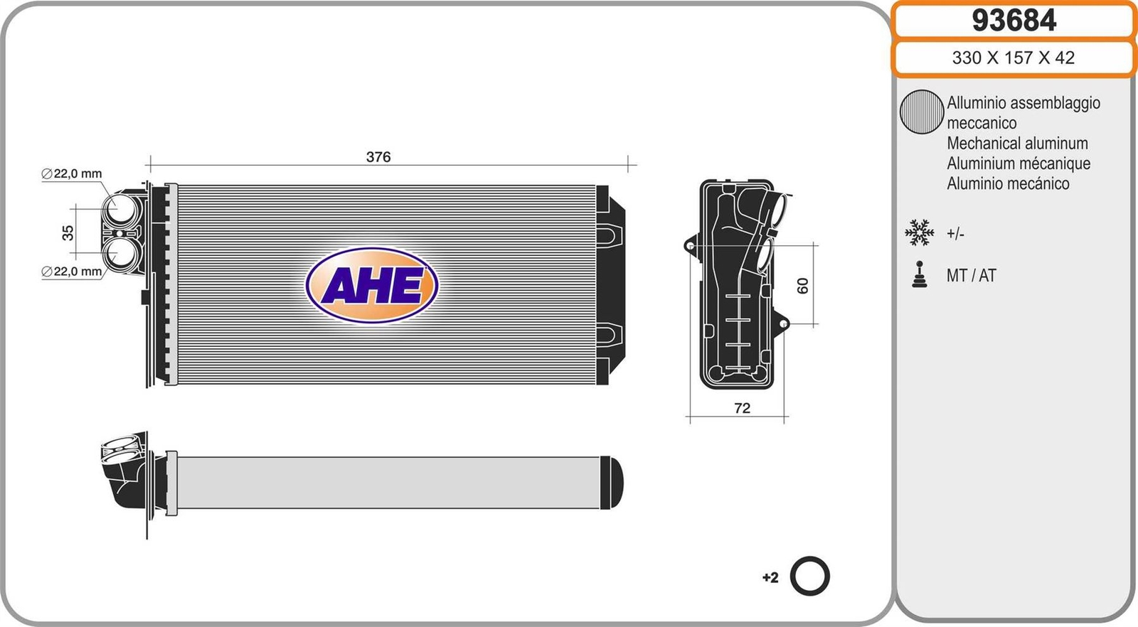 Radiateur de chauffage Renault Master II contre la buée et le froid en cabine