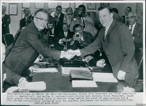 1968 Louis G Seaton Vp Of Gm & Walter P Reuther Uaw Pres Unions ...