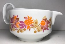 Saucière En Haute Porcelaine Du Berry CNP Décor Floral H 10 l 17,5 l 11,5 Cm