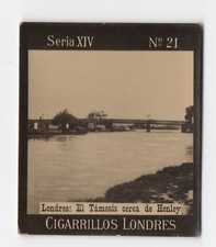 1900s Uruguay Photo Tobacco Card  Cigarrillos Londres S14 21 River Thames Henley