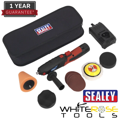 Sealey Mini Sander Polisher Kit Cordless 75mm 12V Lithium-ion Car Detailing