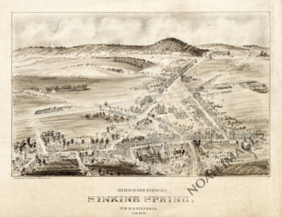 Panoramic View of Sinking Spring Pennsylvania 16x20