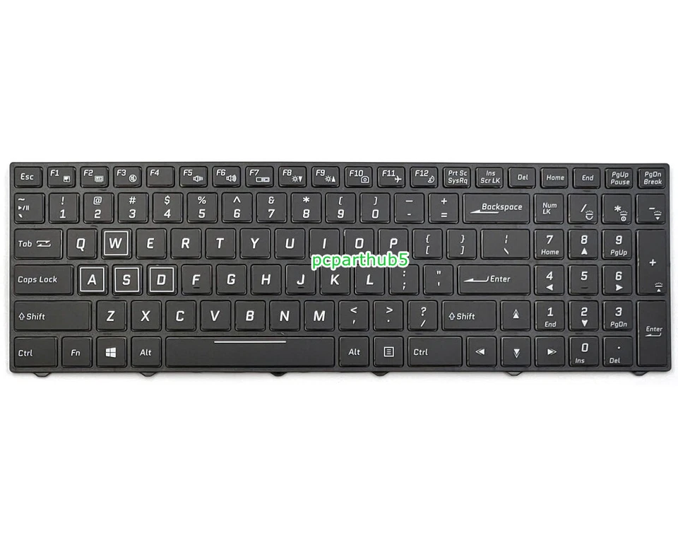 New Clevo P950RF P960RC P960RD P960RF P960EN P960RN Laptop Keyboard US Backlit - Image 2 of 3