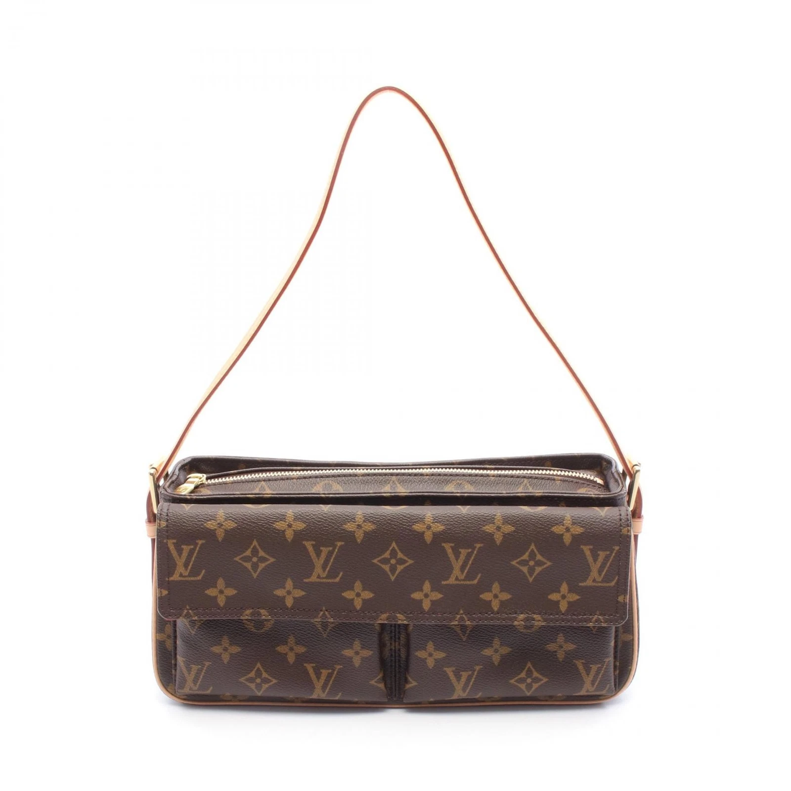 LOUIS VUITTON（LV） Borsa a tracolla Louis Vuitton Viva cite MM M51164 Monogram tela marrone usata donna