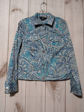 Peck and Peck Blazer Ladies 8 Blue Paisley