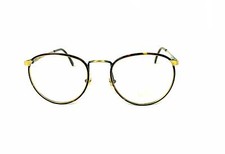 Club LA 7304G P3 Antique Gold Black Havana Blond Metal Plastic Eyeglasses Italy