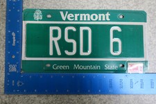 1995 95 VERMONT VT LICENSE PLATE TAG VANITY # RSD 6