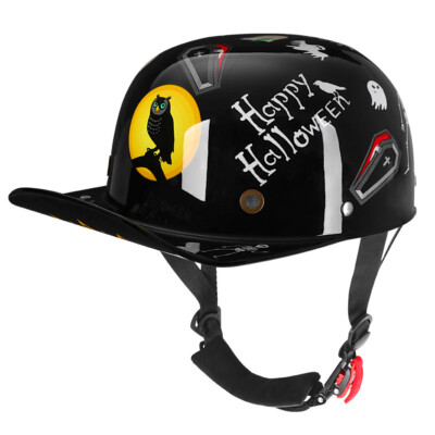 Half Open Face Abs Motorhelm Verstelbaar Ademend Beschermend Materiaal Unisex   Color  Orange Red