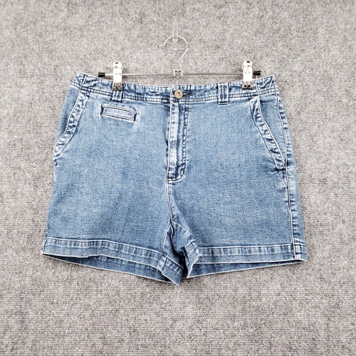 Lizwear Shorts Womens 8 Blue High Rise 