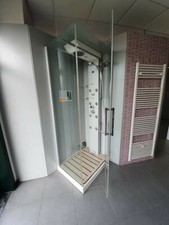 Cabina Doccia completa 90x70 Vers. Top GLASS bagno turco+cromoterapia