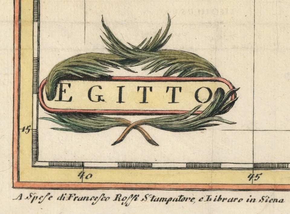 Antique Map "Egitto" (Egypt) Francesco Rossi, 1760 — 第 3/4 张图片